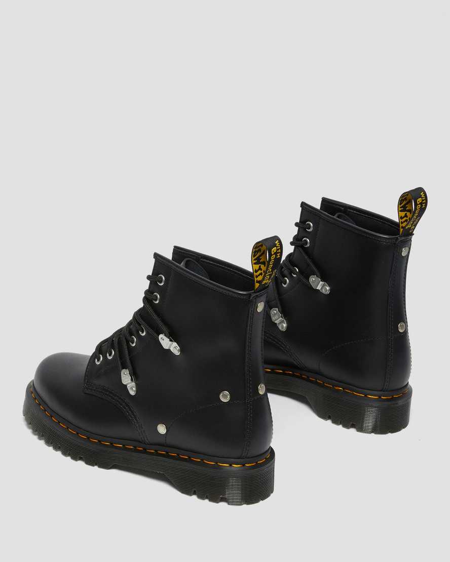 Dr Martens 1460 Bex Stud Leather Men Lace Up Boots Black | 96SJPZDKG