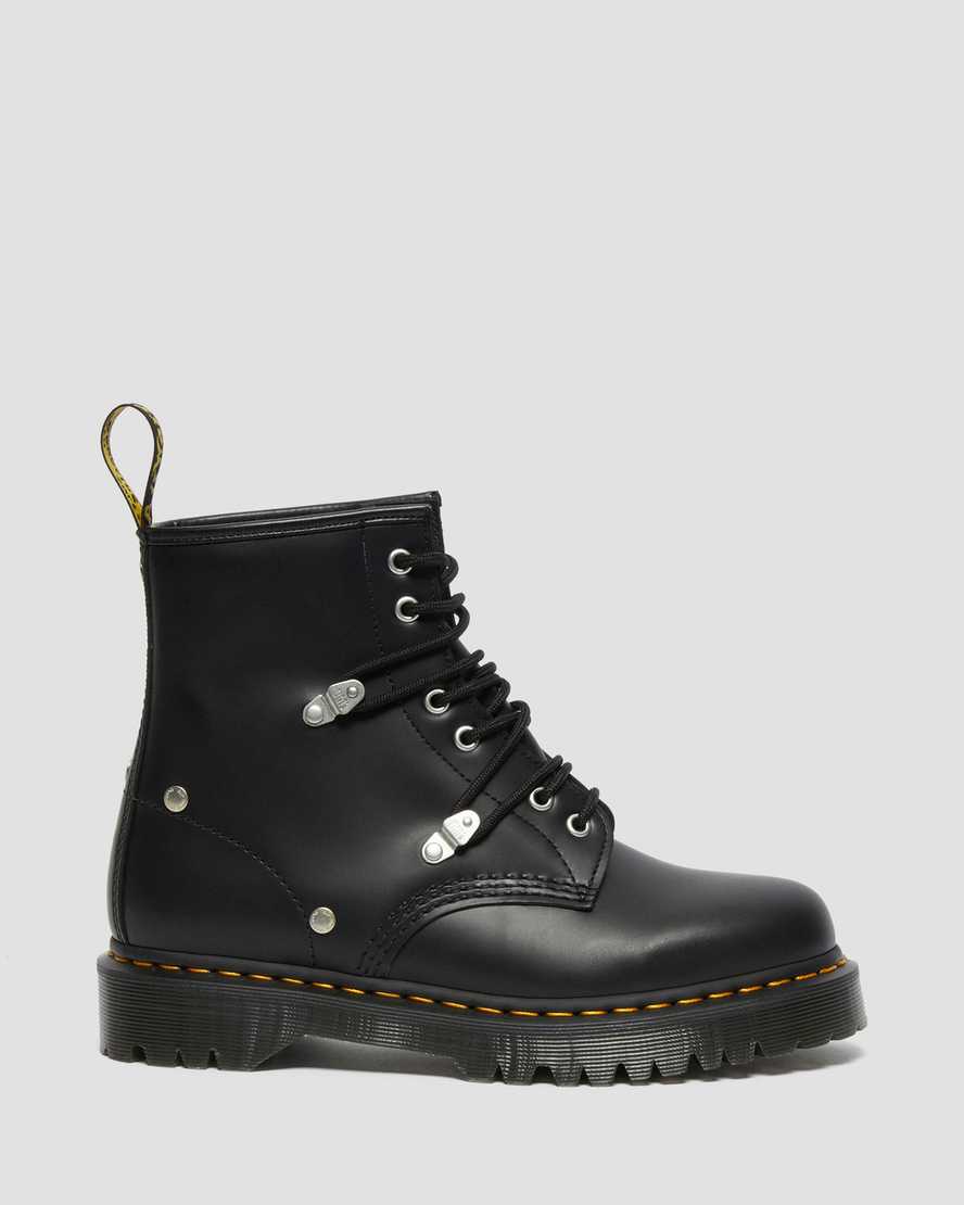 Dr Martens 1460 Bex Stud Leather Men Lace Up Boots Black | 96SJPZDKG