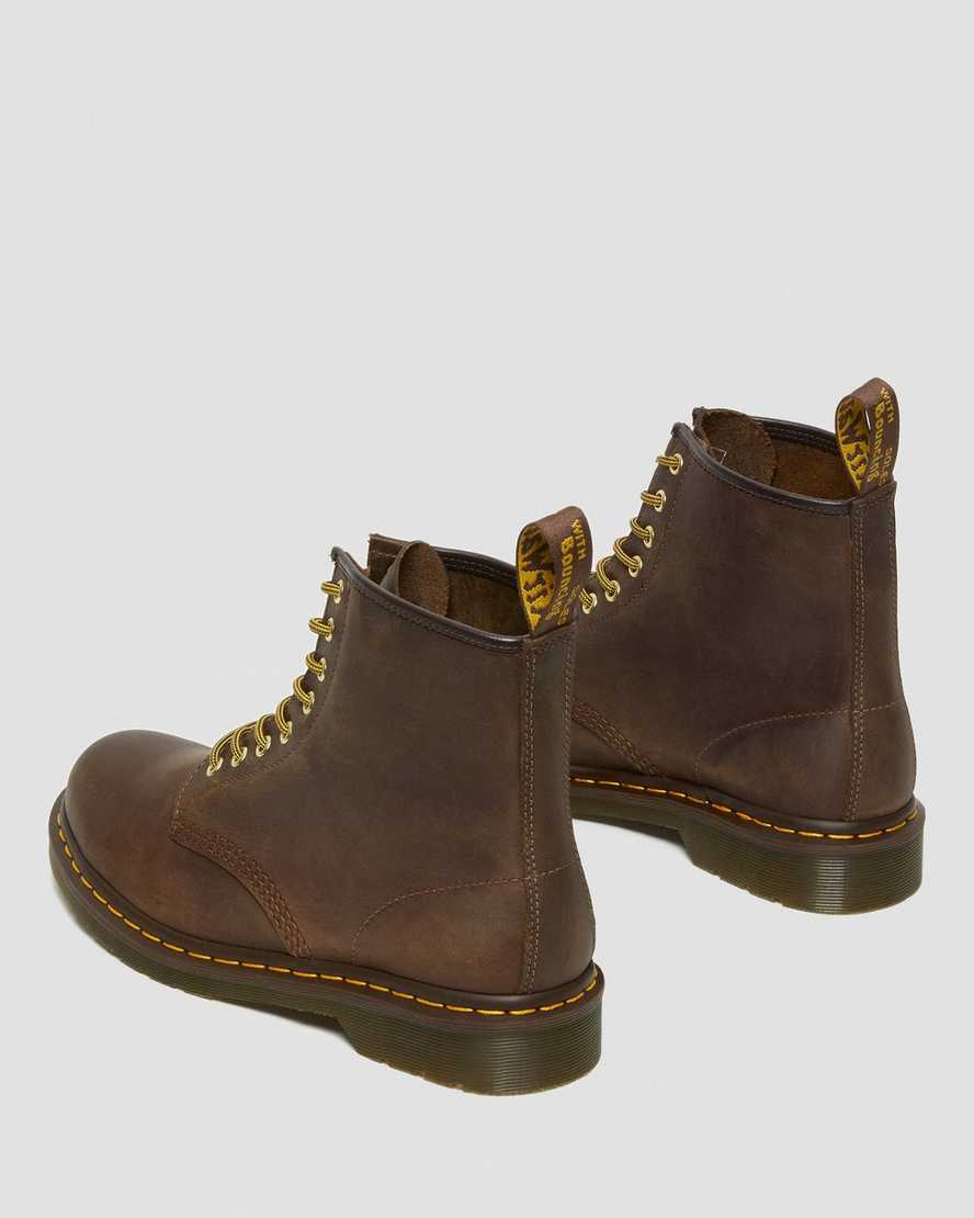 Dr Martens 1460 Crazy Horse Leather Men Lace Up Boots Brown | 03BHFOKPN