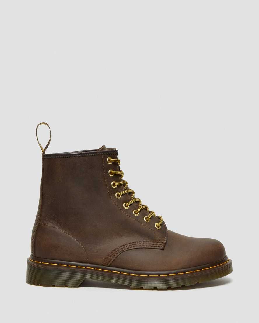 Dr Martens 1460 Crazy Horse Leather Men Lace Up Boots Brown | 03BHFOKPN