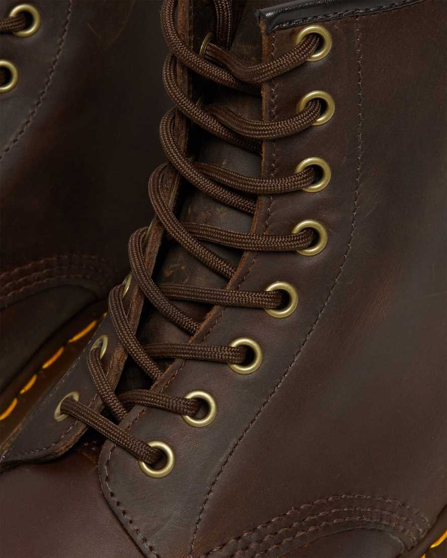 Dr Martens 1460 Crazy Horse Leather Men Lace Up Boots Brown | 79OXUQZRM