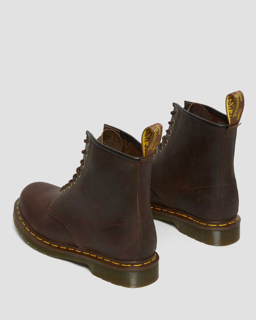 Dr Martens 1460 Crazy Horse Leather Men Lace Up Boots Brown | 79OXUQZRM