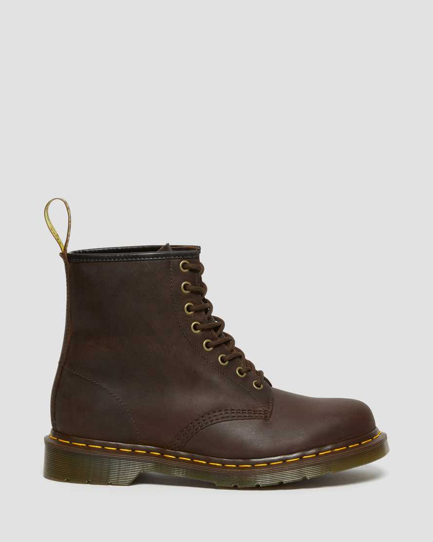 Dr Martens 1460 Crazy Horse Leather Men Lace Up Boots Brown | 79OXUQZRM