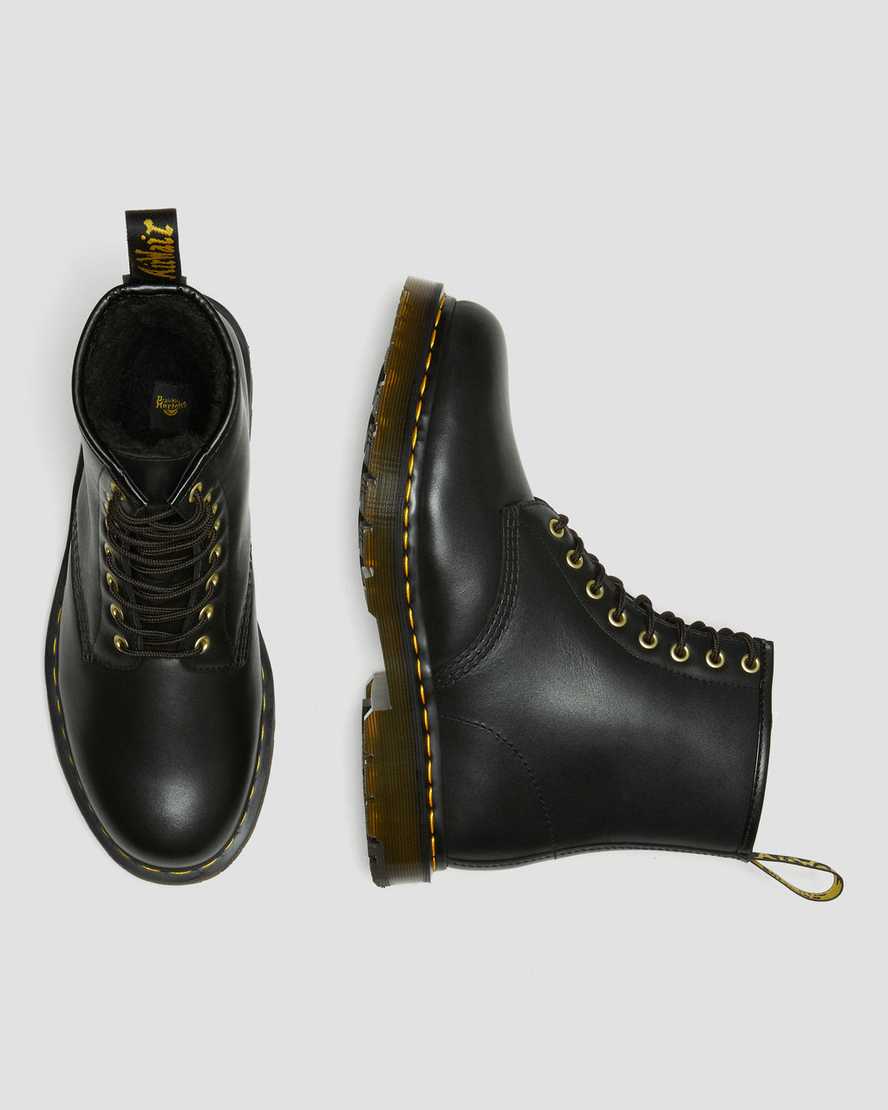 Dr Martens 1460 DM's Wintergrip Leather Men Lace Up Boots Black | 54HYNKULB