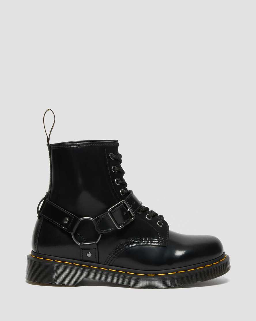 Dr Martens 1460 Harness Leather Women Ankle Boots Black | 27XYWQVHT