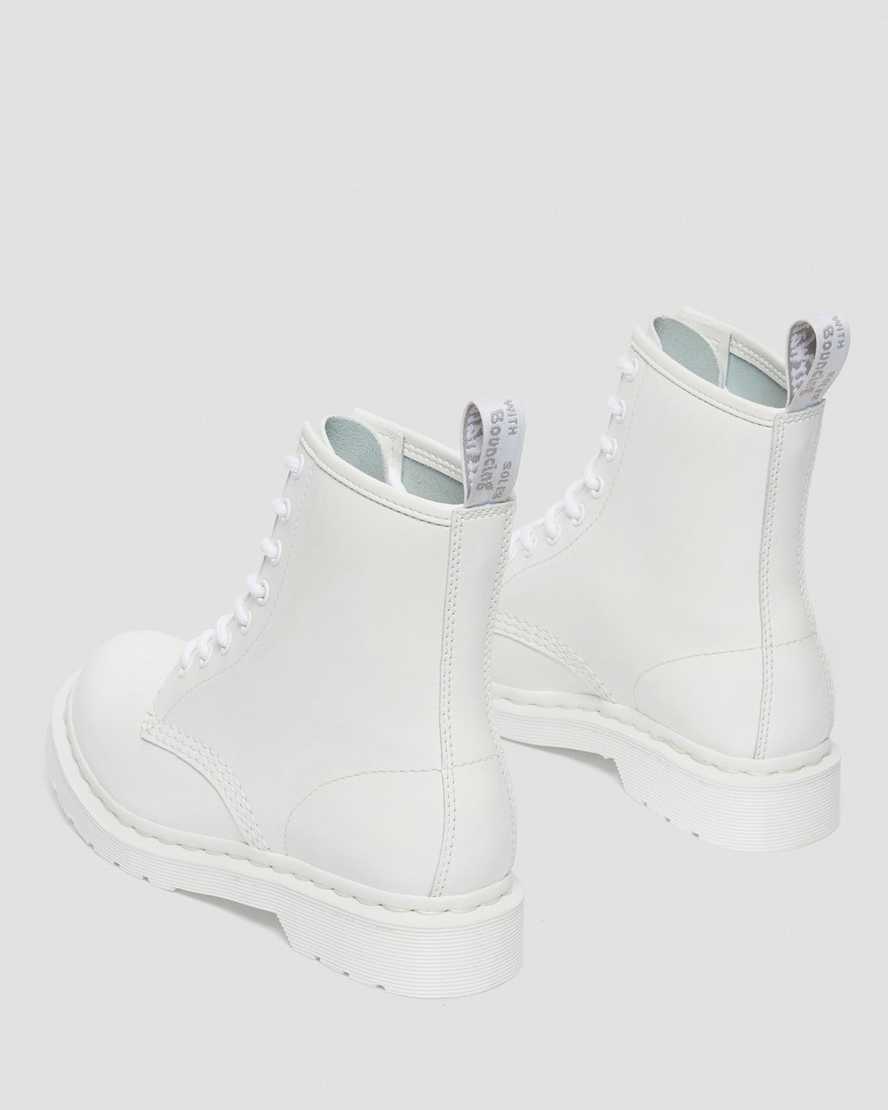 Dr Martens 1460 Mono Patent Leather Women Patent Boots White | 39ILUGRED