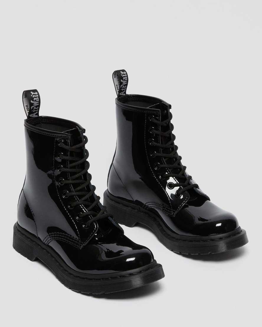 Dr Martens 1460 Mono Patent Leather Women Patent Boots Black | 37XHLBGRF