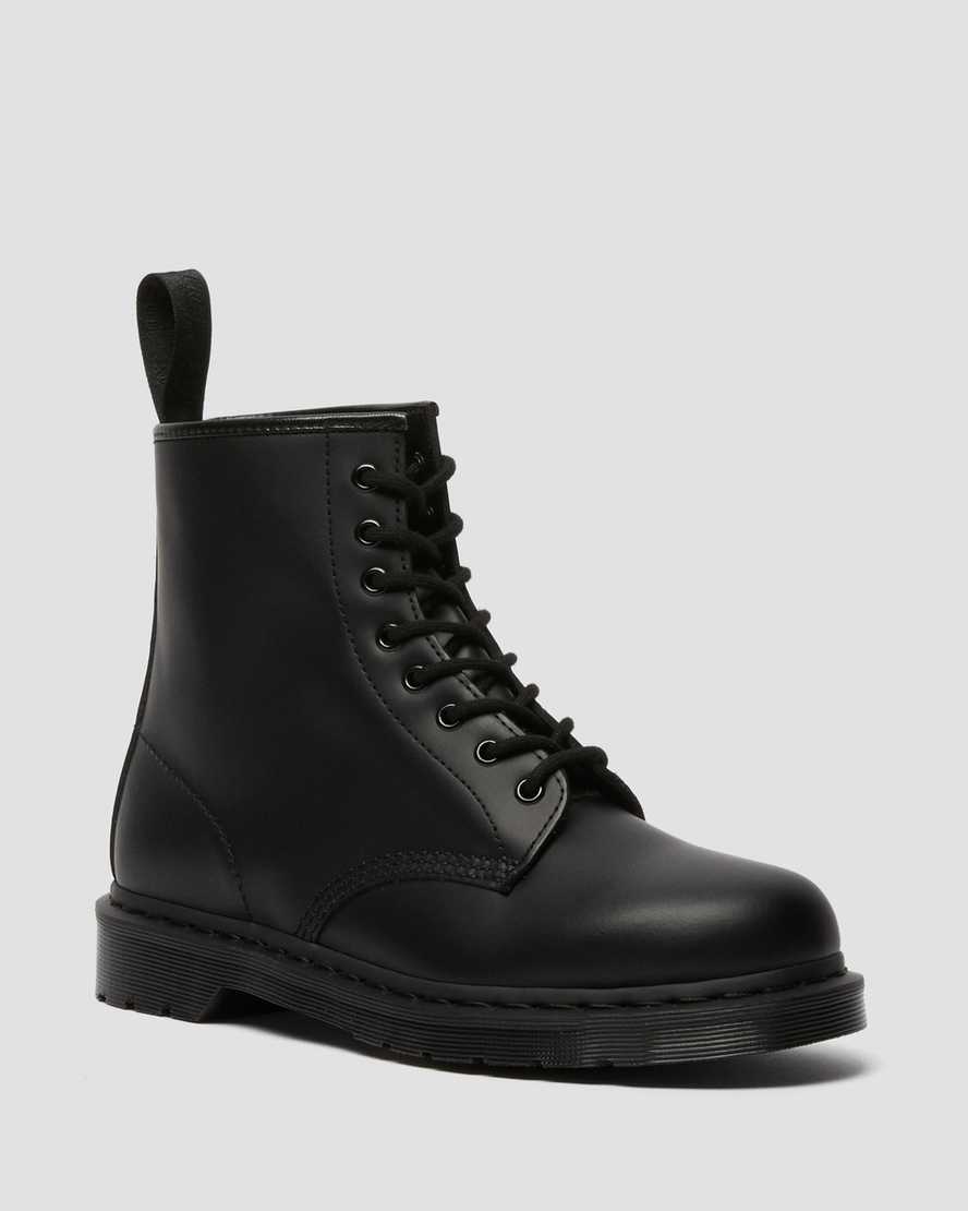 Dr Martens 1460 Mono Smooth Leather Men Lace Up Boots Black | 76BMJYVUC