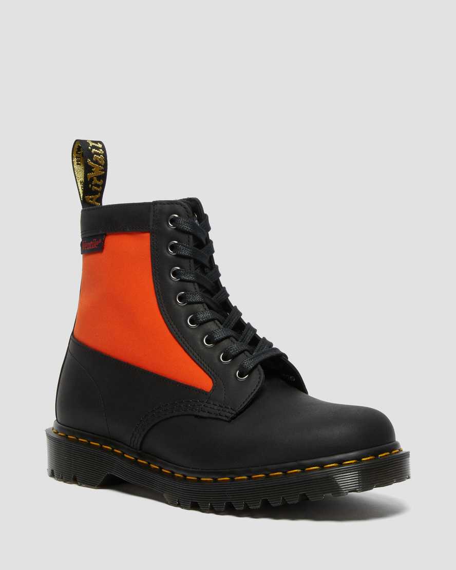 Dr Martens 1460 Panel Made in England Leather Women Lace Up Boots Black | 91DTAOPIS