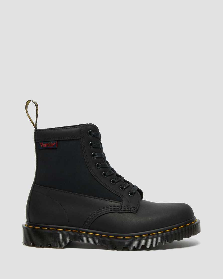 Dr Martens 1460 Panel Made in England Leather Women Lace Up Boots Black | 27GBFYPKI