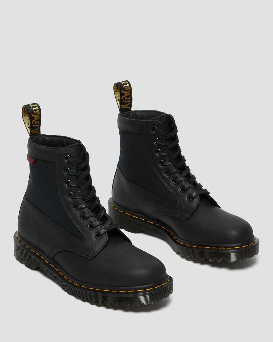 Dr Martens 1460 Panel Made in England Leather Women Lace Up Boots Black | 27GBFYPKI