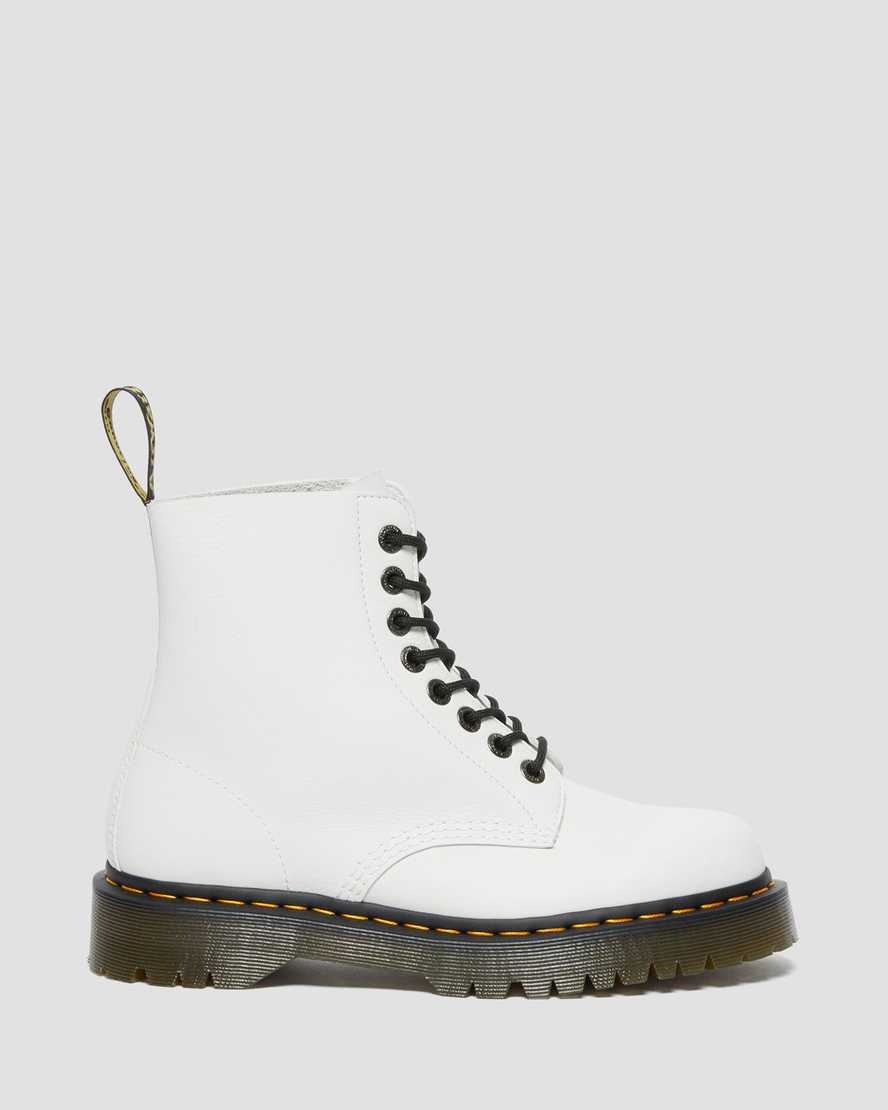 Dr Martens 1460 Pascal Bex Pisa Leather Women Lace Up Boots White | 92MIEGNLZ