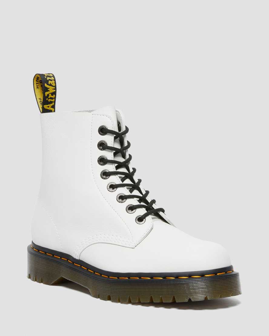 Dr Martens 1460 Pascal Bex Pisa Leather Men Lace Up Boots White | 12LAOWPSB