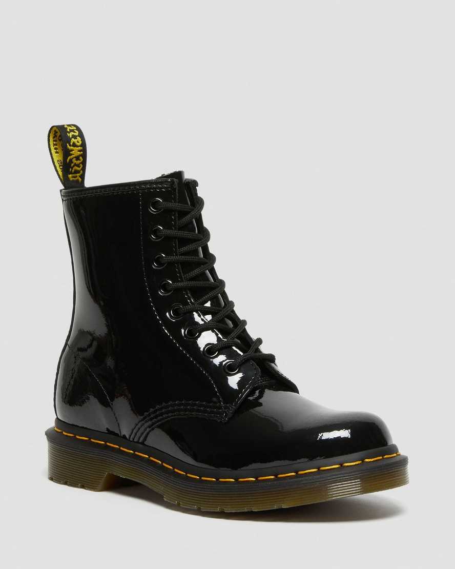 Dr Martens 1460 Patent Leather Women Patent Boots Black | 73AGQBLXF