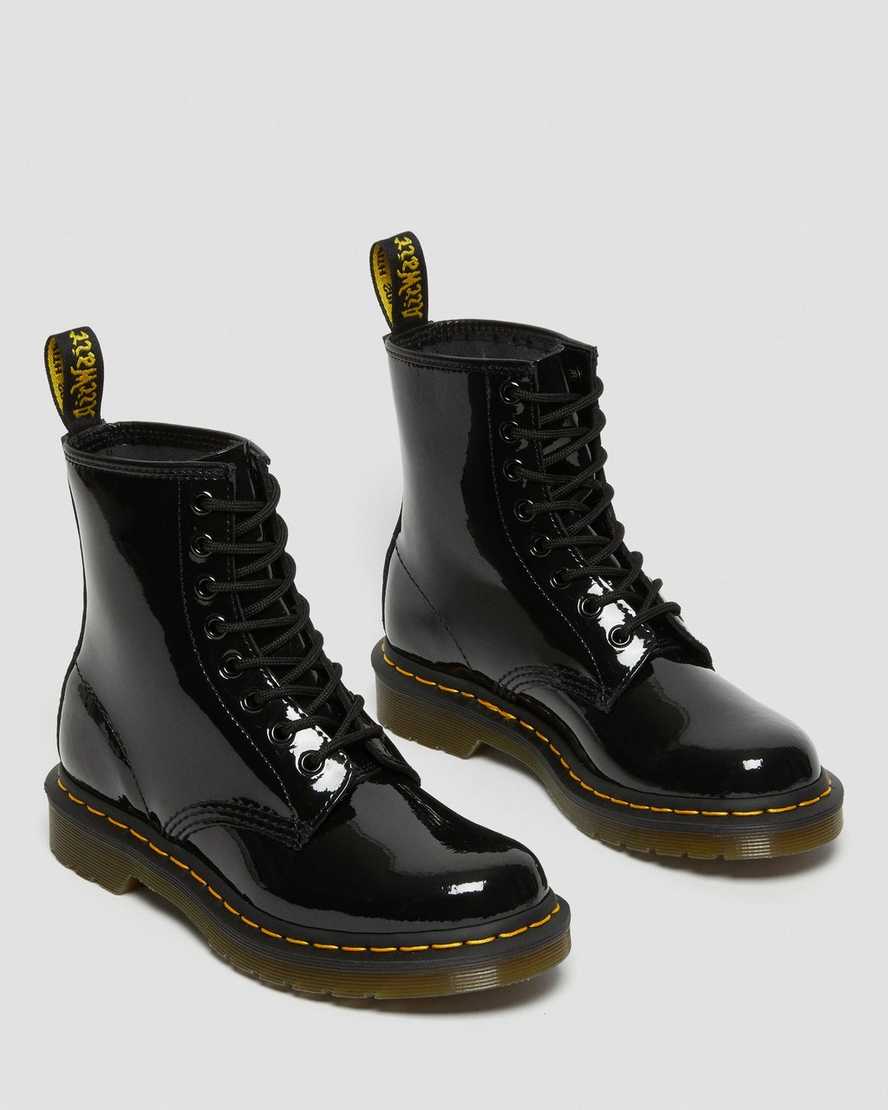 Dr Martens 1460 Patent Leather Women Patent Boots Black | 73AGQBLXF