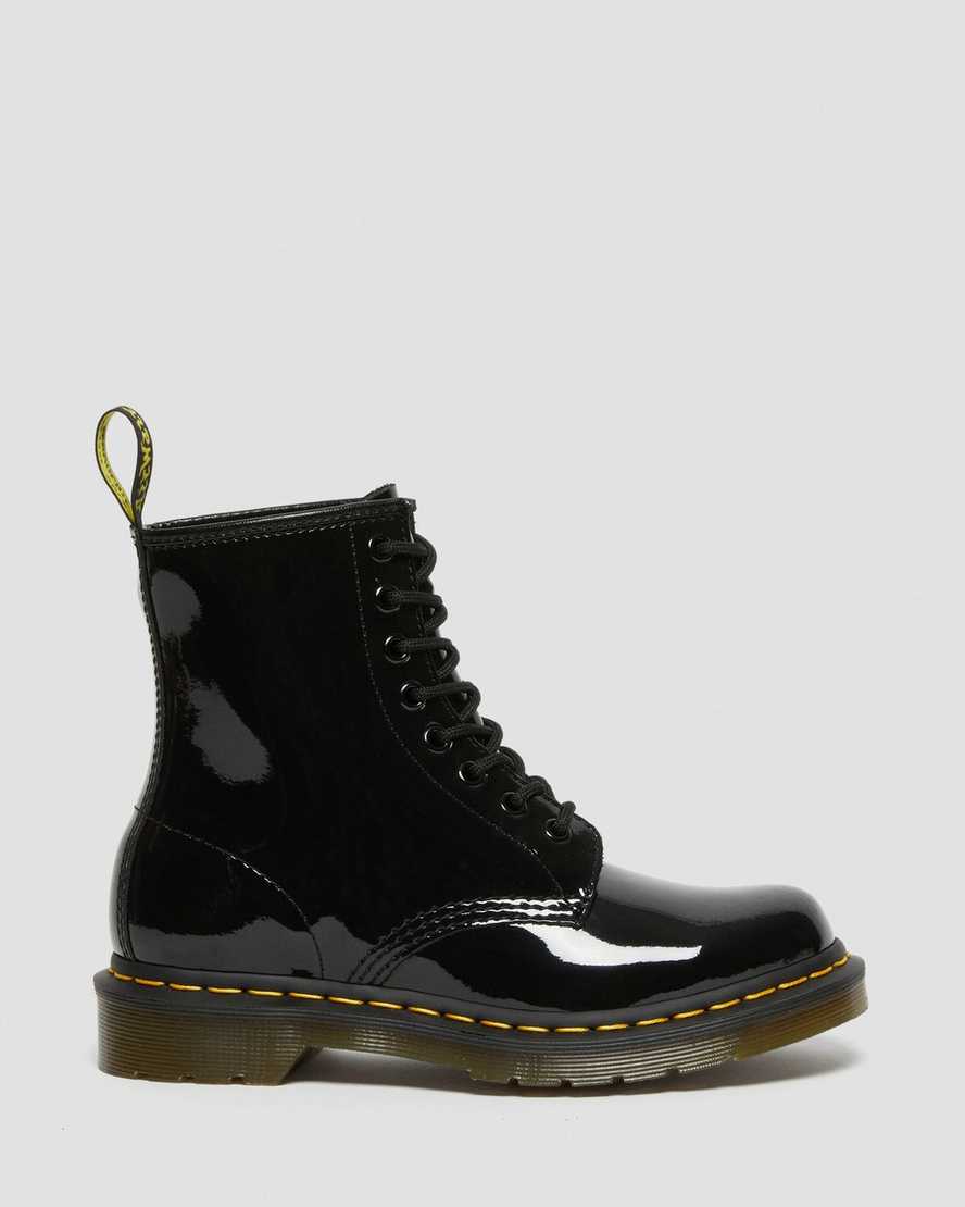 Dr Martens 1460 Patent Leather Women Patent Boots Black | 73AGQBLXF