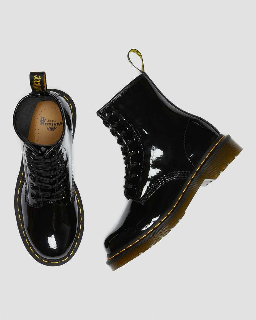 Dr Martens 1460 Patent Leather Women Patent Boots Black | 73AGQBLXF