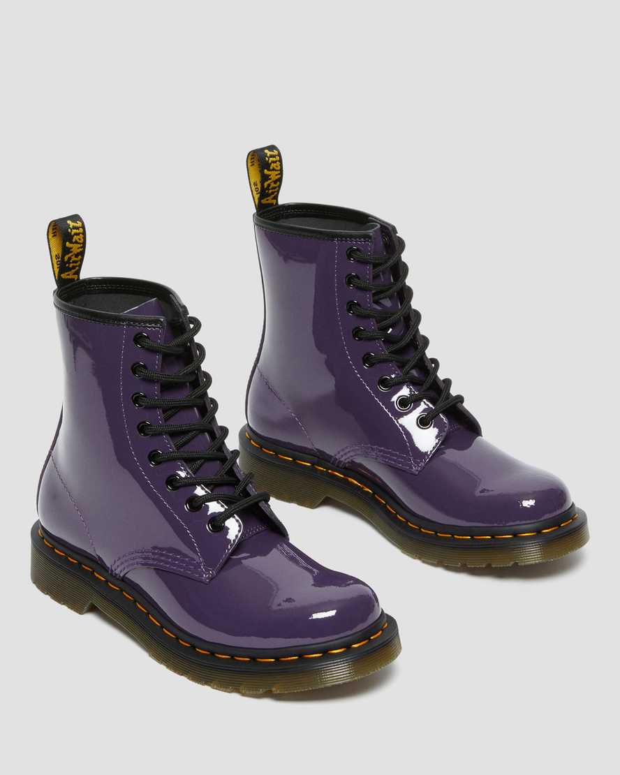 Dr Martens 1460 Patent Leather Women Patent Boots Blackcurrant | 40JPNEMLR