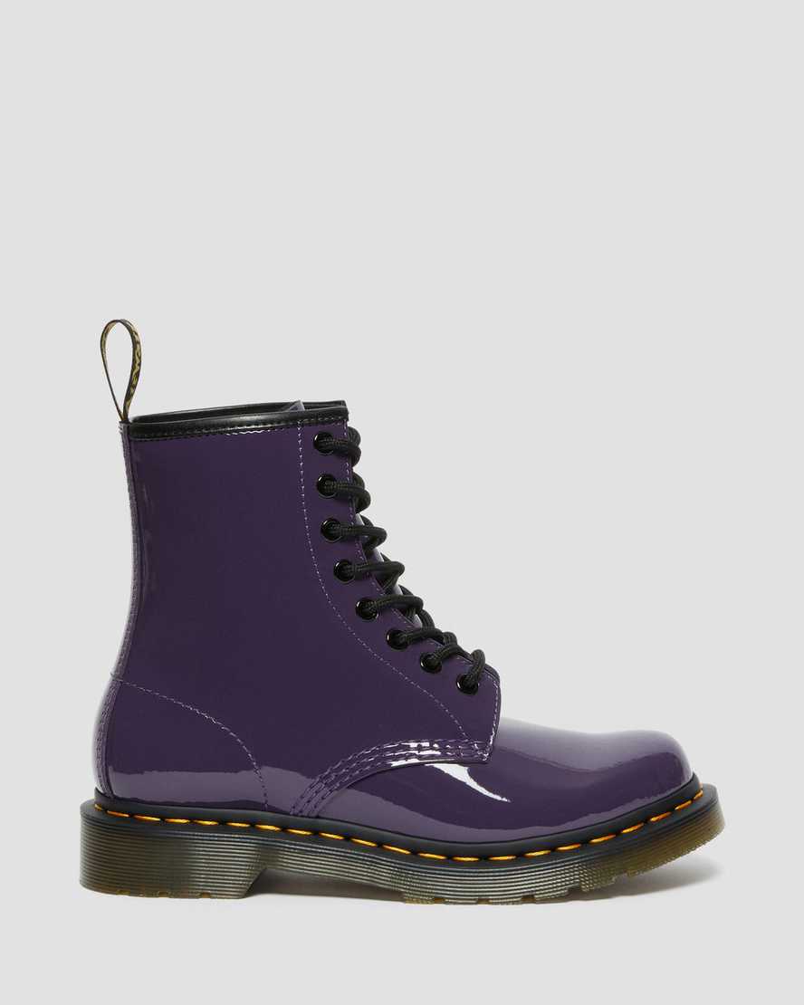 Dr Martens 1460 Patent Leather Women Patent Boots Blackcurrant | 40JPNEMLR