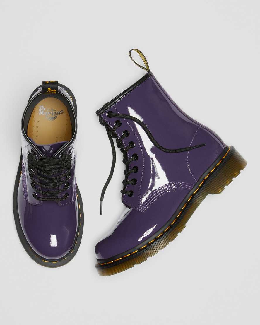 Dr Martens 1460 Patent Leather Women Patent Boots Blackcurrant | 40JPNEMLR