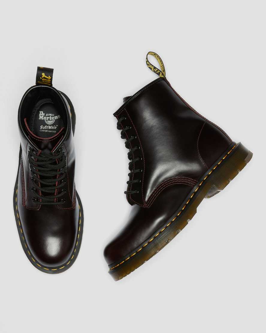 Dr Martens 1460 Slip Resistant Atlas Leather Women Ankle Boots Oxblood | 38UQYIPWT