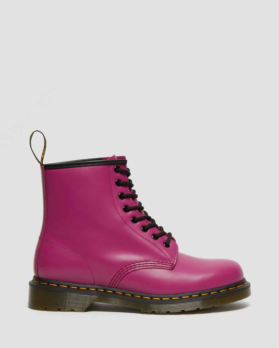 Dr Martens 1460 Smooth Leather Women Lace Up Boots Pink | 10EGCVQTJ