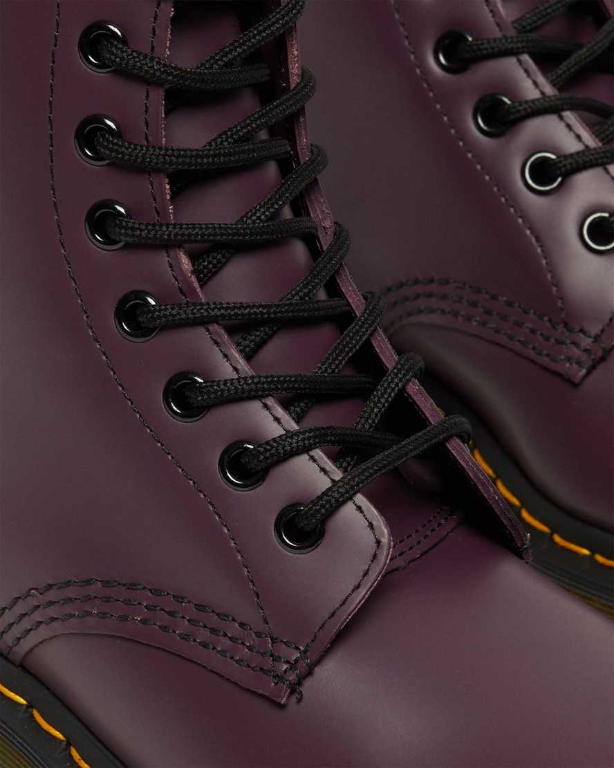 Dr Martens 1460 Smooth Leather Women Lace Up Boots Purple | 62TVXIDQN