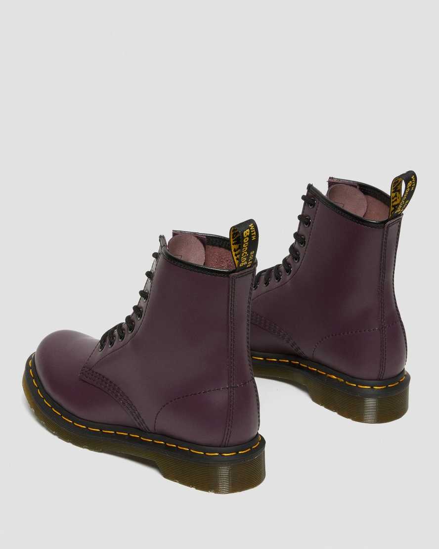 Dr Martens 1460 Smooth Leather Women Lace Up Boots Purple | 62TVXIDQN