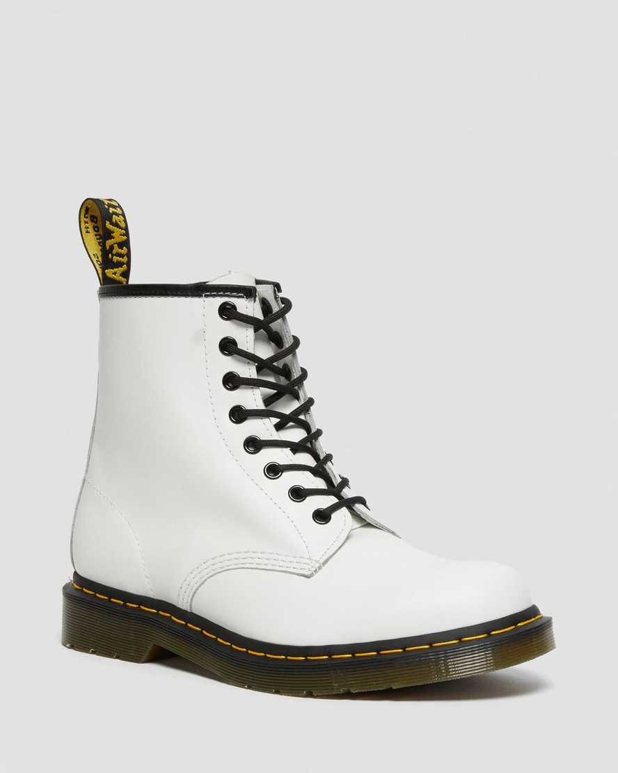 Dr Martens 1460 Smooth Leather Women Lace Up Boots White | 48UKEMRHD