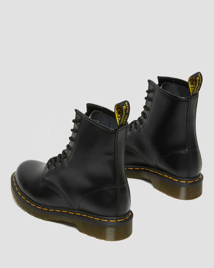 Dr Martens 1460 Smooth Leather Women Lace Up Boots Black | 71IRFZHWO