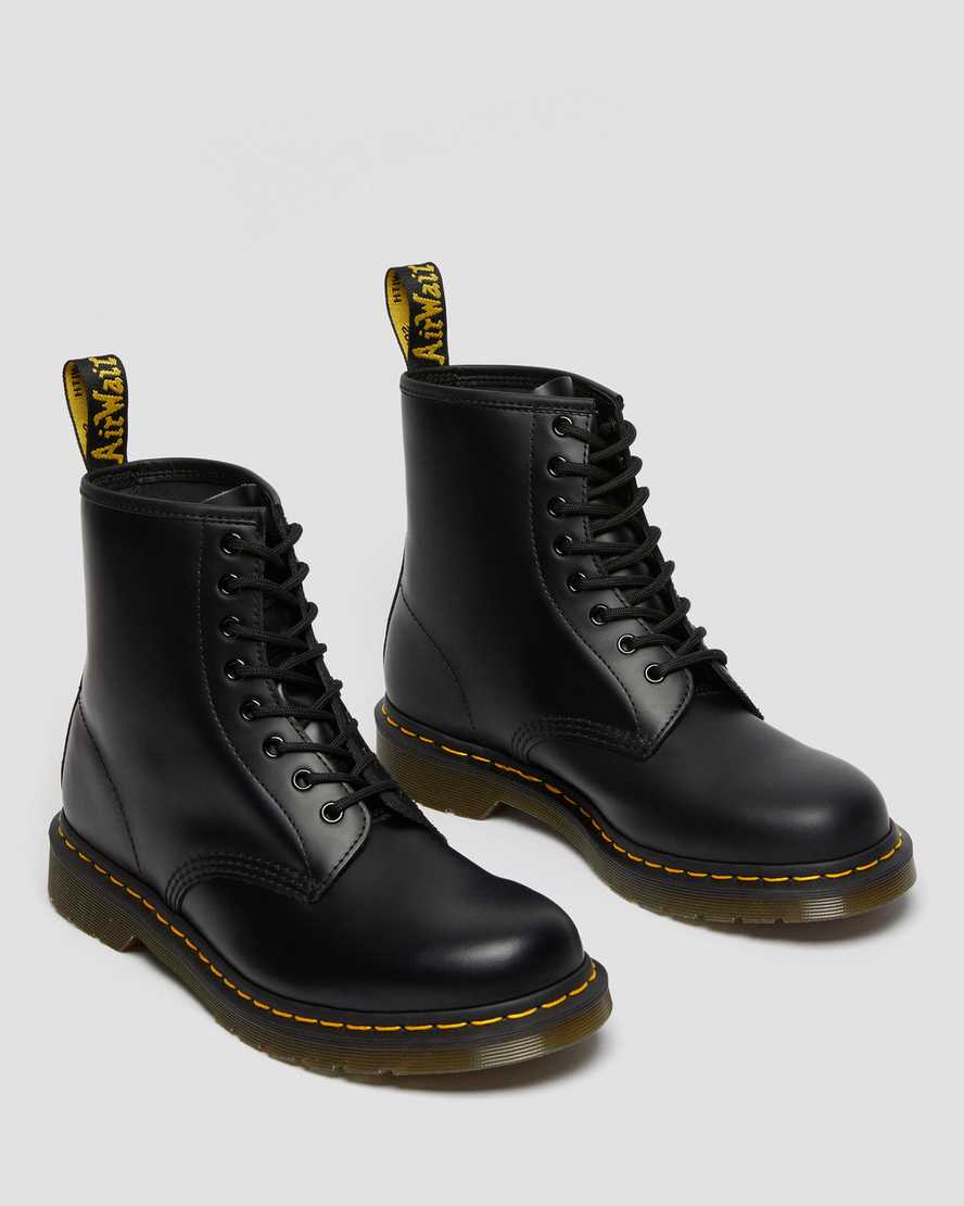 Dr Martens 1460 Smooth Leather Women Lace Up Boots Black | 93TYRWAQJ