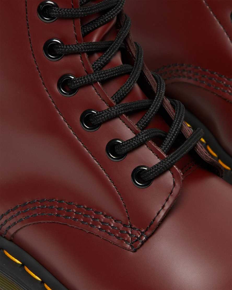 Dr Martens 1460 Smooth Leather Women Lace Up Boots Cherry Red | 58MDUKYJO