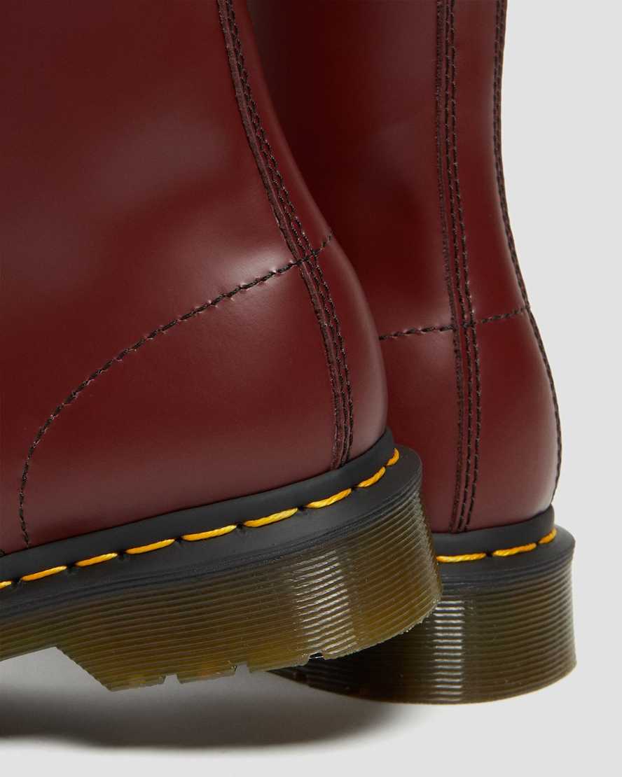 Dr Martens 1460 Smooth Leather Women Lace Up Boots Cherry Red | 58MDUKYJO