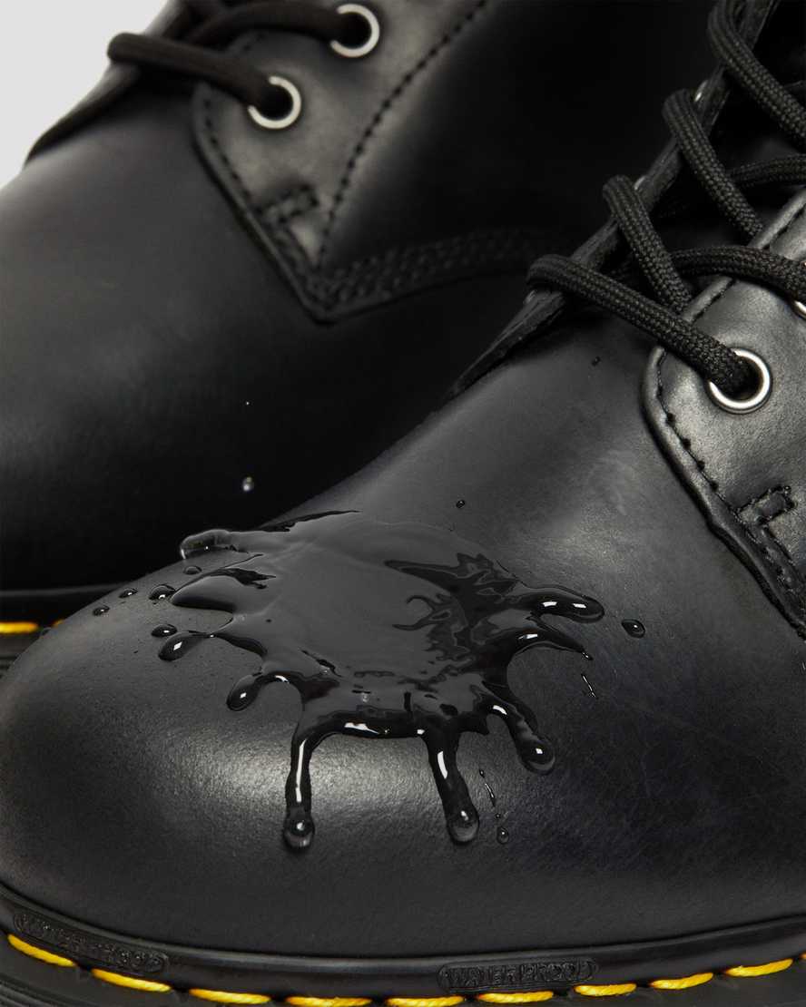 Dr Martens 1460 Waterproof Men Utility Boots Black | 85CJWPKLZ