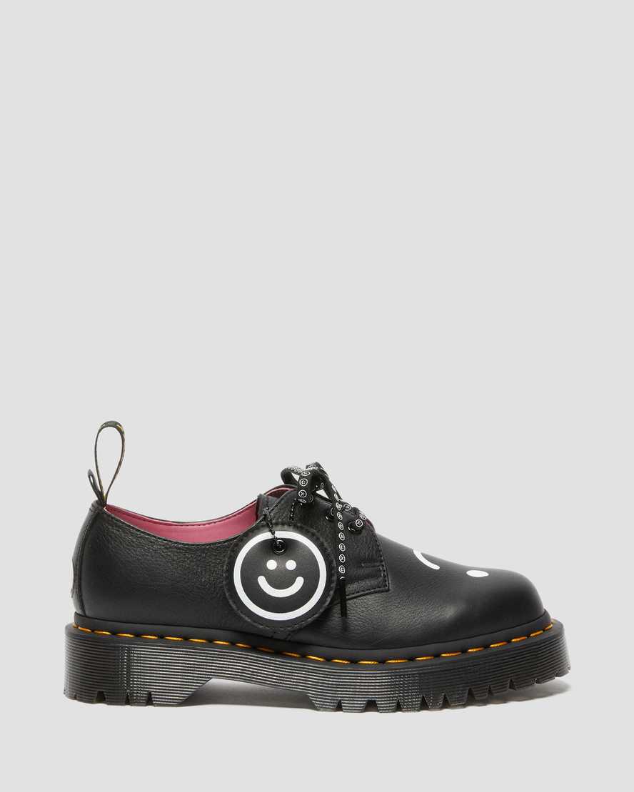 Dr Martens 1461 Bex Lazy Oaf Leather Women Oxfords Shoes Black | 75DIHGQMR