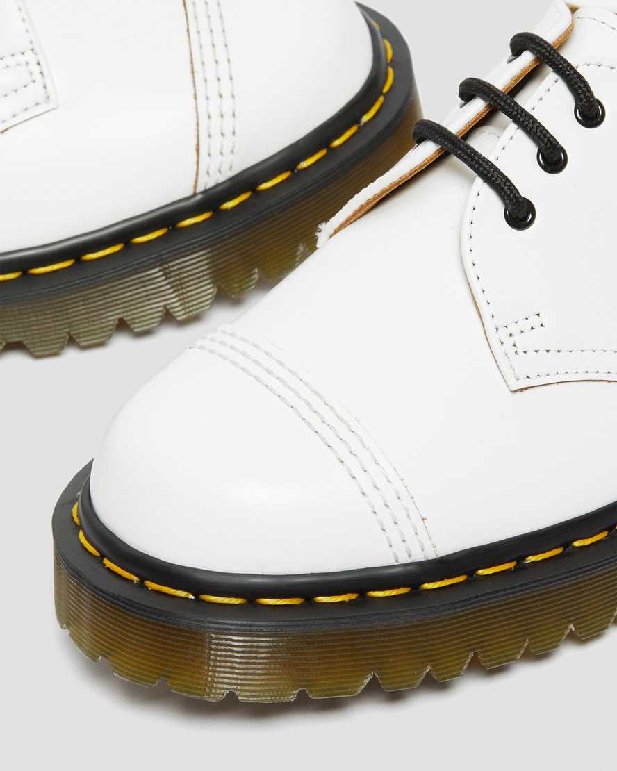 Dr Martens 1461 Bex Made in England Toe Cap Men Oxfords Shoes White | 06OLJUGPE