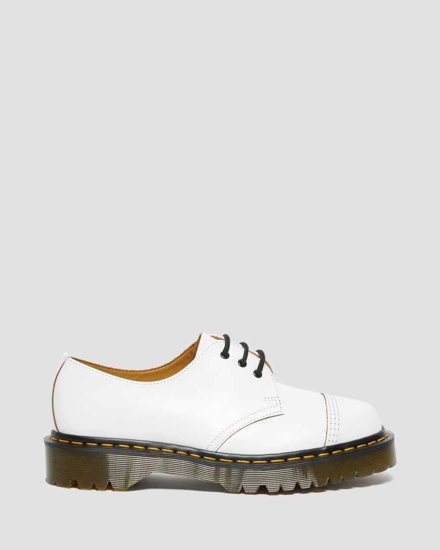 Dr Martens 1461 Bex Made in England Toe Cap Men Oxfords Shoes White | 06OLJUGPE