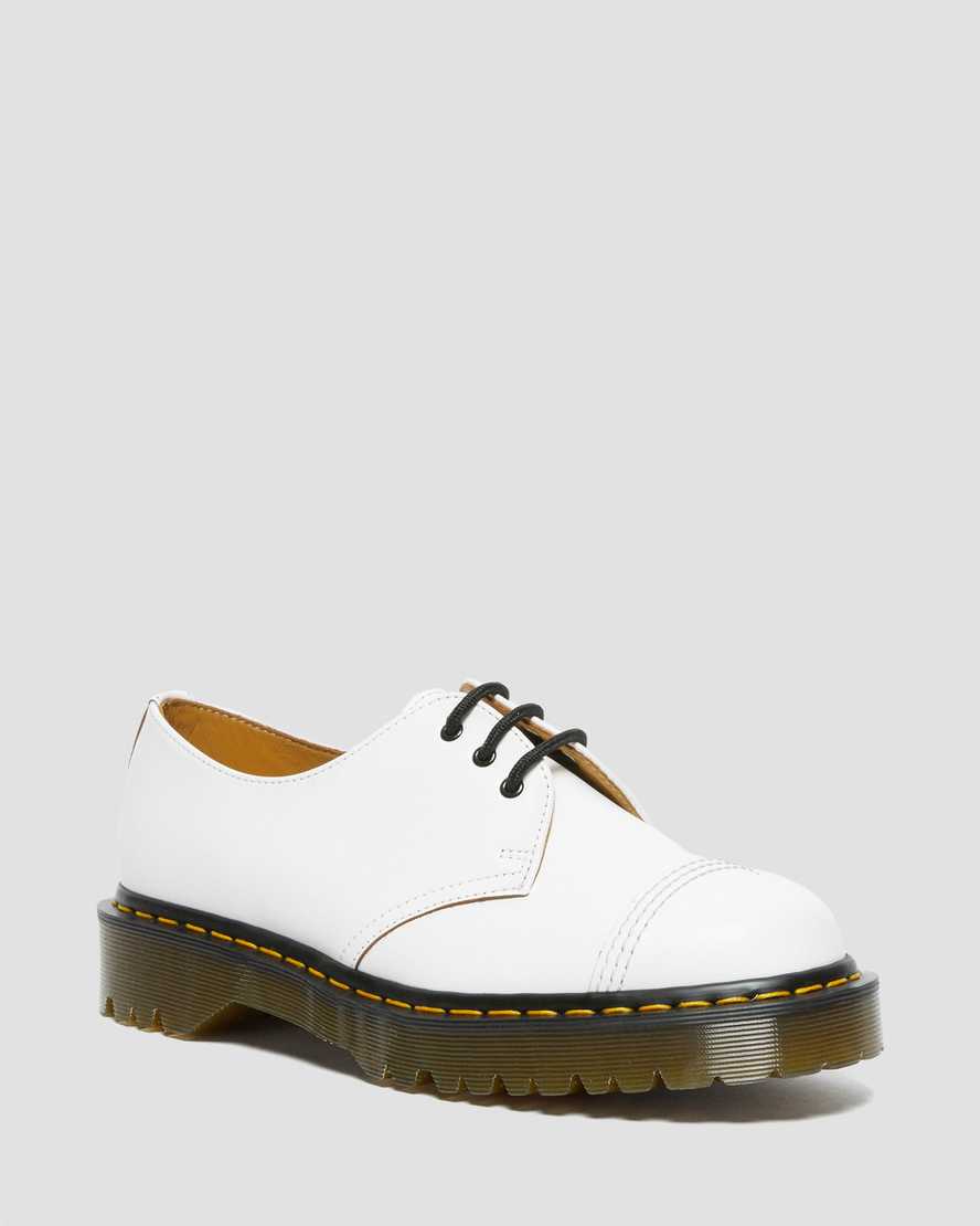 Dr Martens 1461 Bex Made in England Toe Cap Men Oxfords Shoes White | 06OLJUGPE