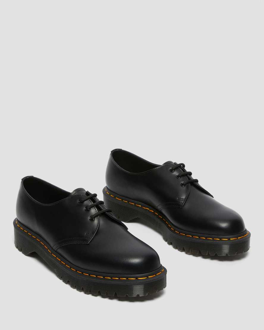 Dr Martens 1461 Bex Smooth Leather Men Oxfords Shoes Black | 47XRUNWFY