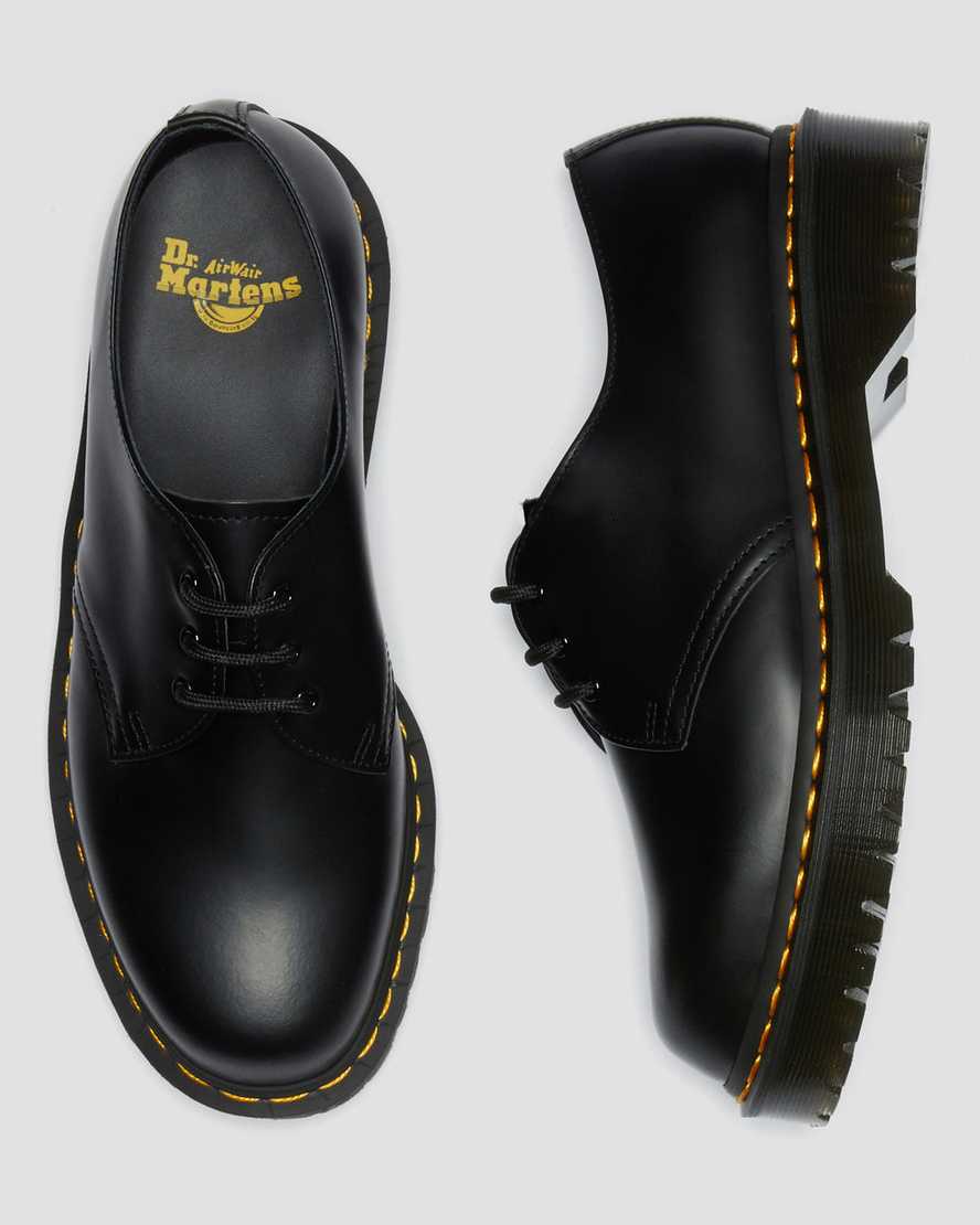 Dr Martens 1461 Bex Smooth Leather Men Oxfords Shoes Black | 47XRUNWFY