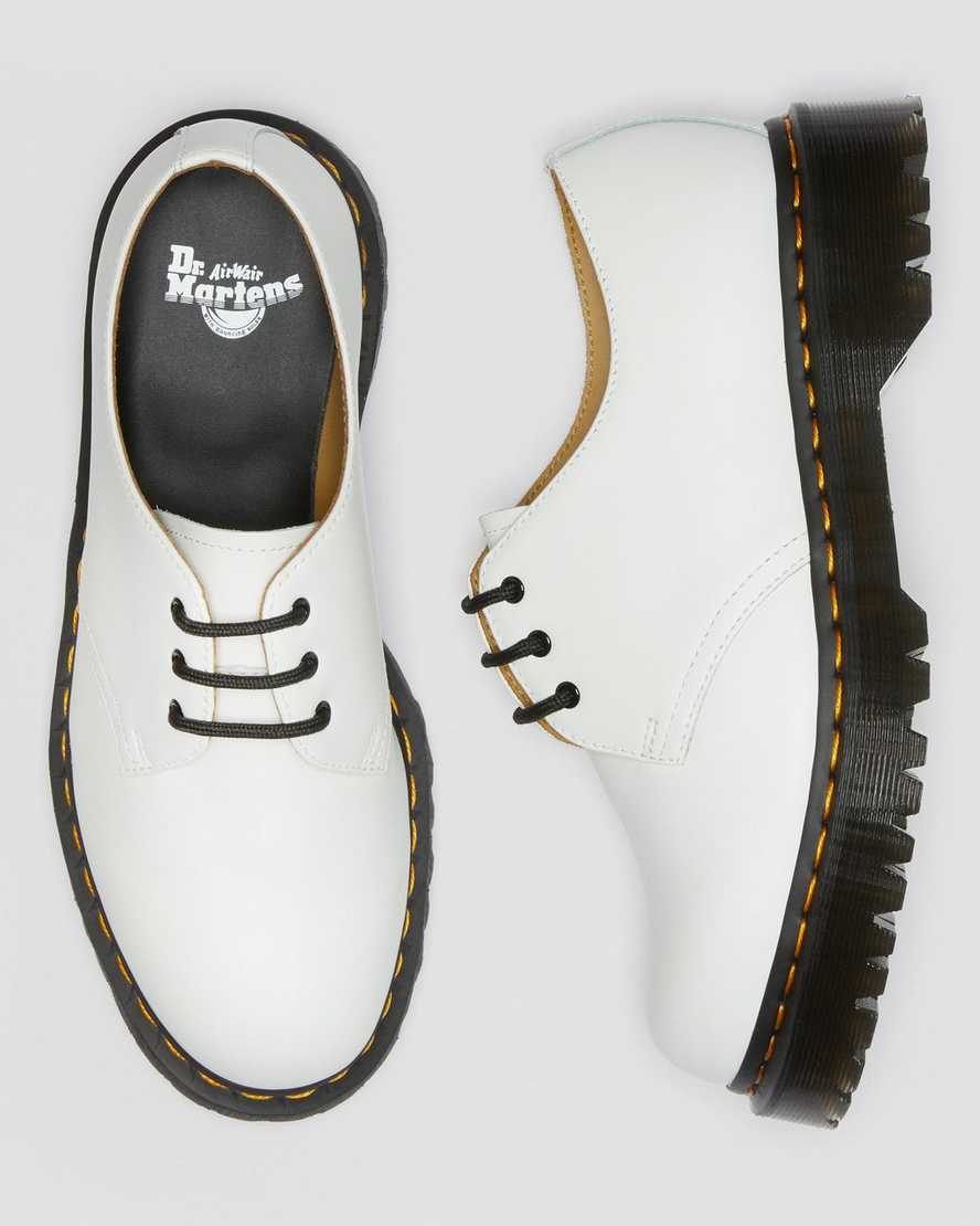 Dr Martens 1461 Bex Smooth Leather Women Oxfords Shoes White | 19YQHWBRI