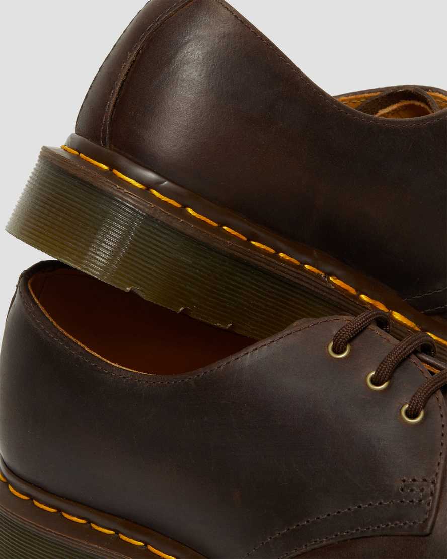 Dr Martens 1461 Crazy Horse Leather Men Oxfords Shoes Brown | 57JPCIQHA