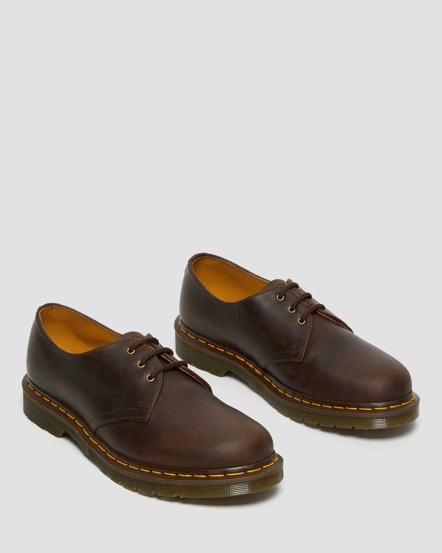 Dr Martens 1461 Crazy Horse Leather Men Oxfords Shoes Brown | 57JPCIQHA