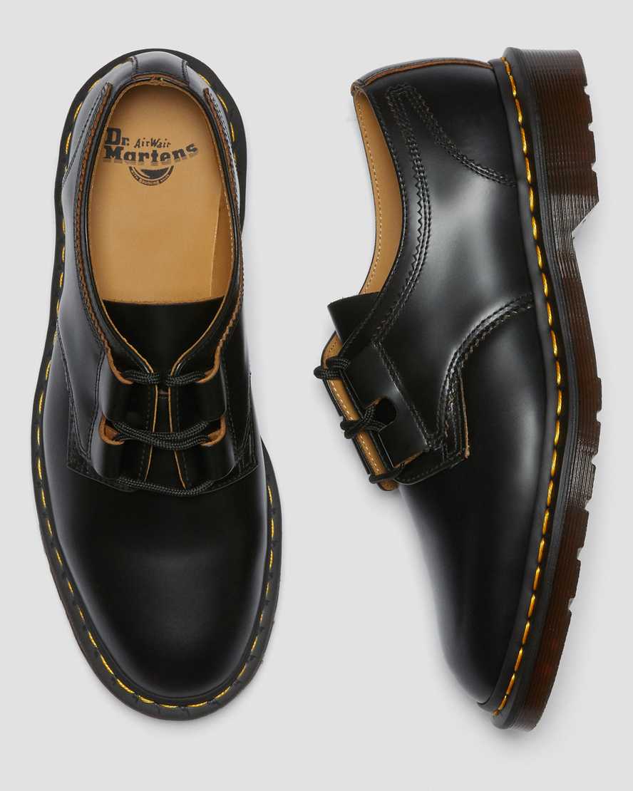 Dr Martens 1461 Ghillie Leather Women Oxfords Shoes Black | 36MCJRDBY