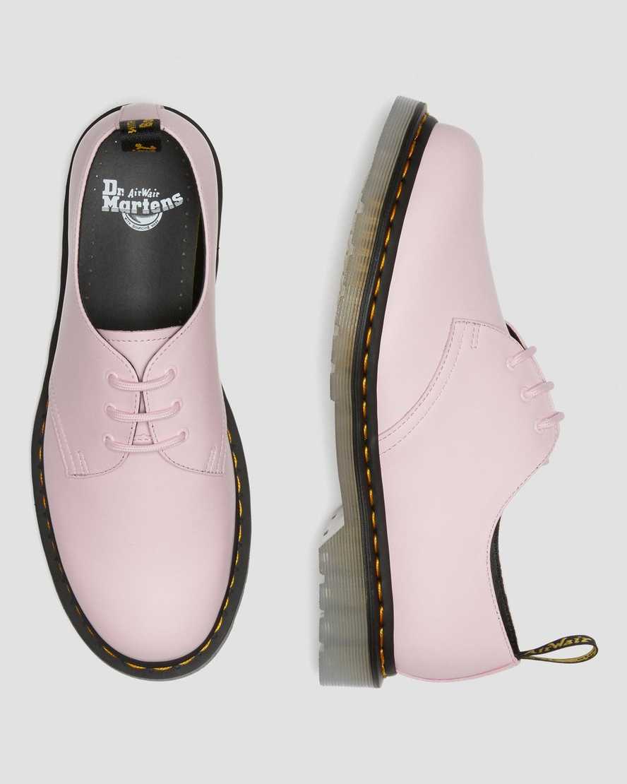 Dr Martens 1461 Iced Smooth Leather Women Oxfords Shoes Pale Pink | 05IVLHFYM