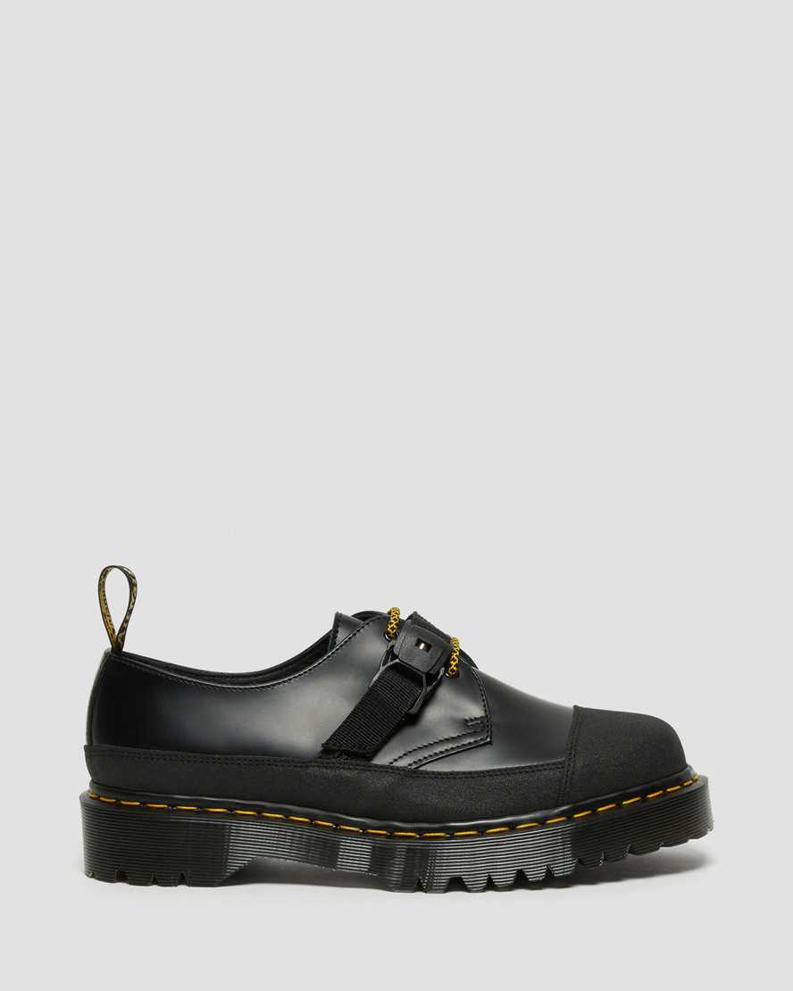 Dr Martens 1461 Made In England Bex Tech Smooth Leather Men Oxfords Shoes Black | 54VHDAPZJ