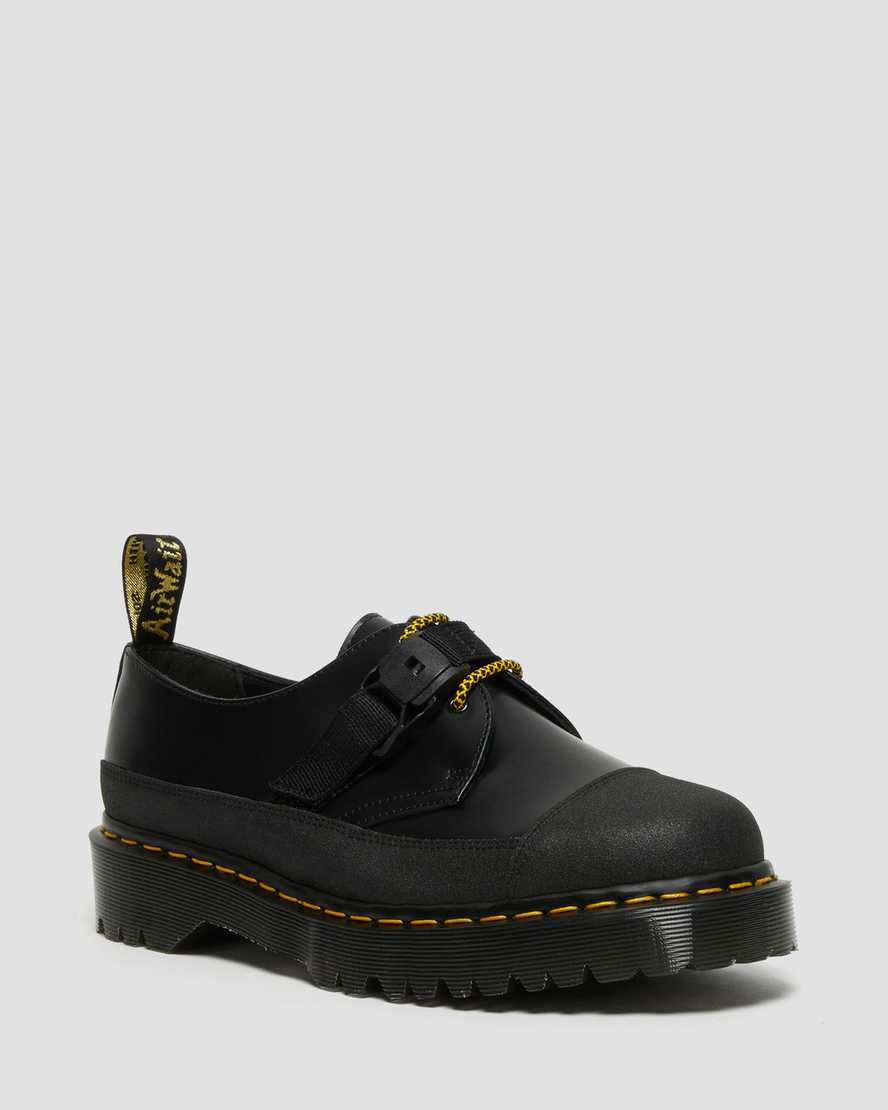 Dr Martens 1461 Made In England Bex Tech Smooth Leather Men Oxfords Shoes Black | 54VHDAPZJ