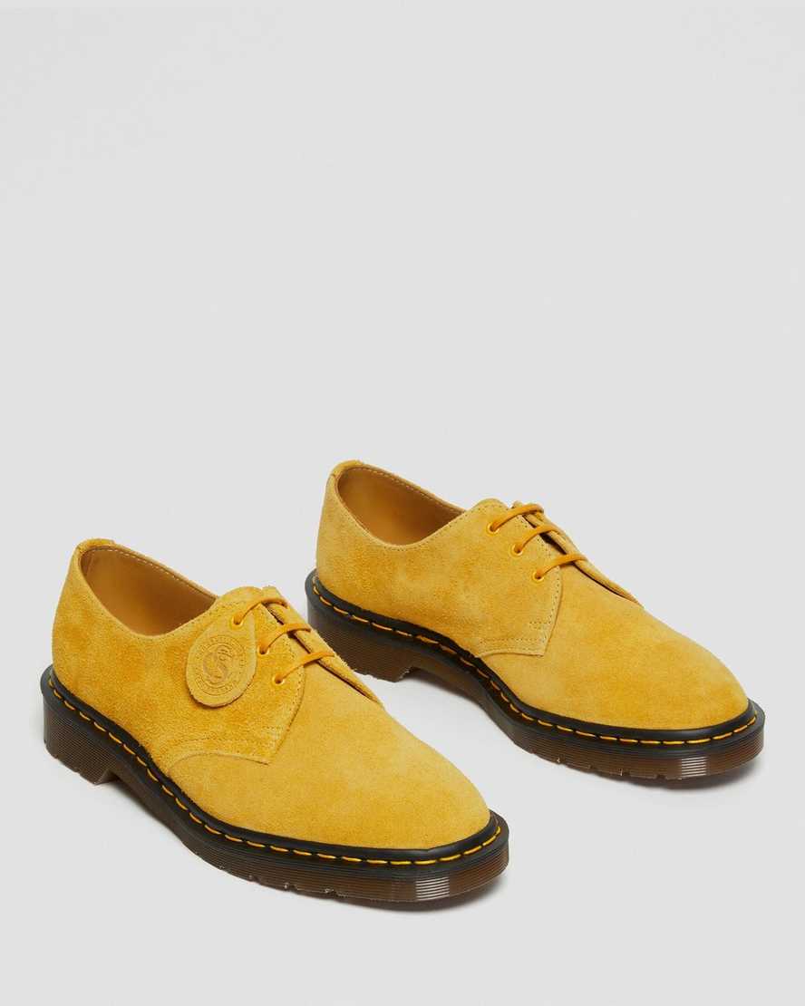 Dr Martens 1461 Made In England Suede Men Oxfords Shoes Yellow | 06SUKVPXZ 