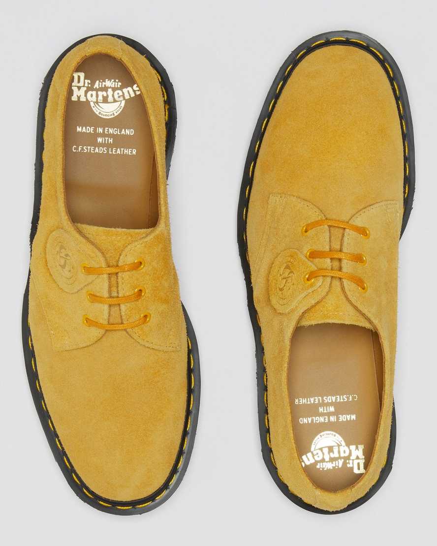 Dr Martens 1461 Made In England Suede Men Oxfords Shoes Yellow | 06SUKVPXZ 