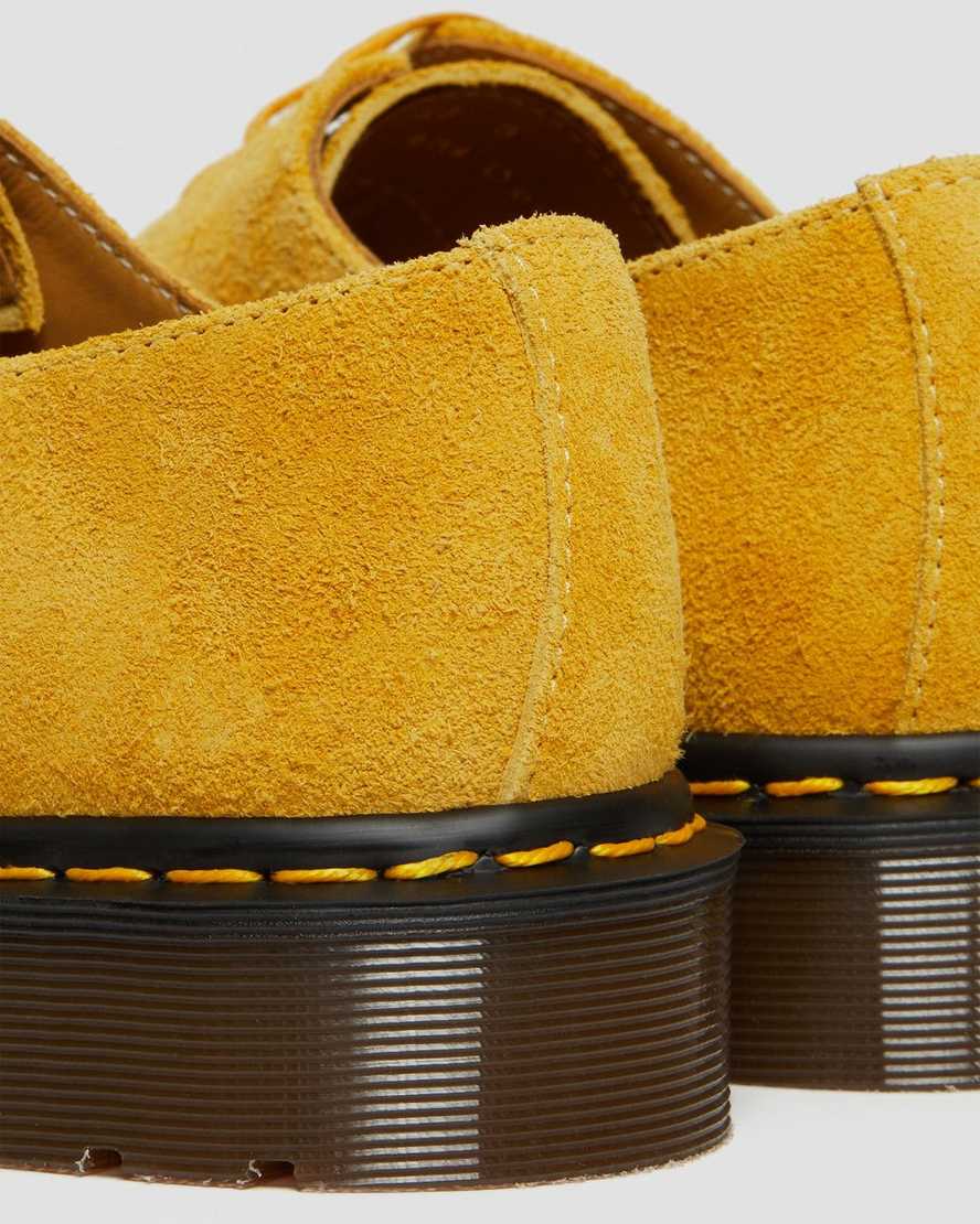 Dr Martens 1461 Made In England Suede Women Oxfords Shoes Yellow | 46JCIPWBF